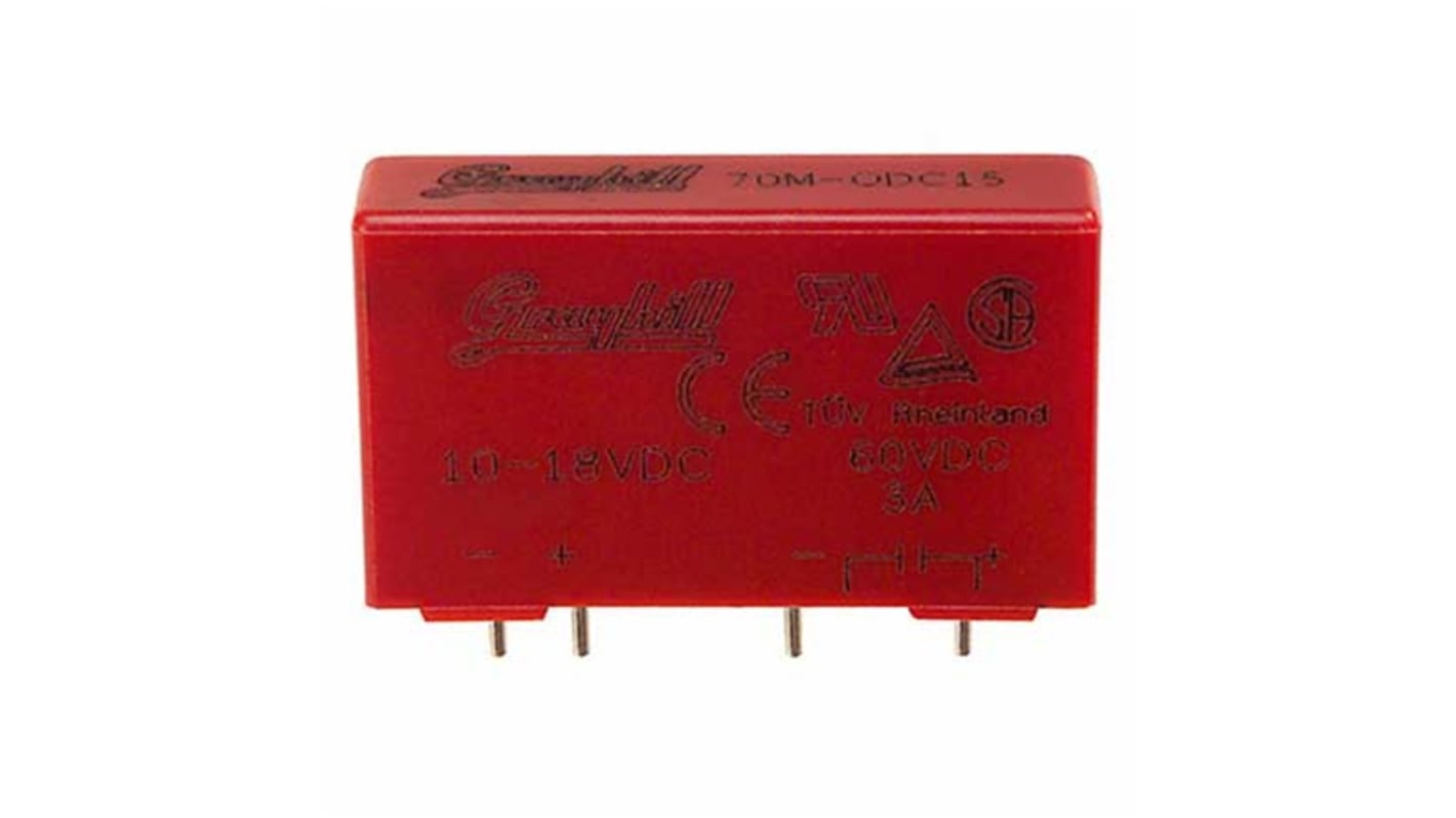 Módulo de interfaz de relé Grayhill 70-ODC, SPST, 18V, montaje en PCB