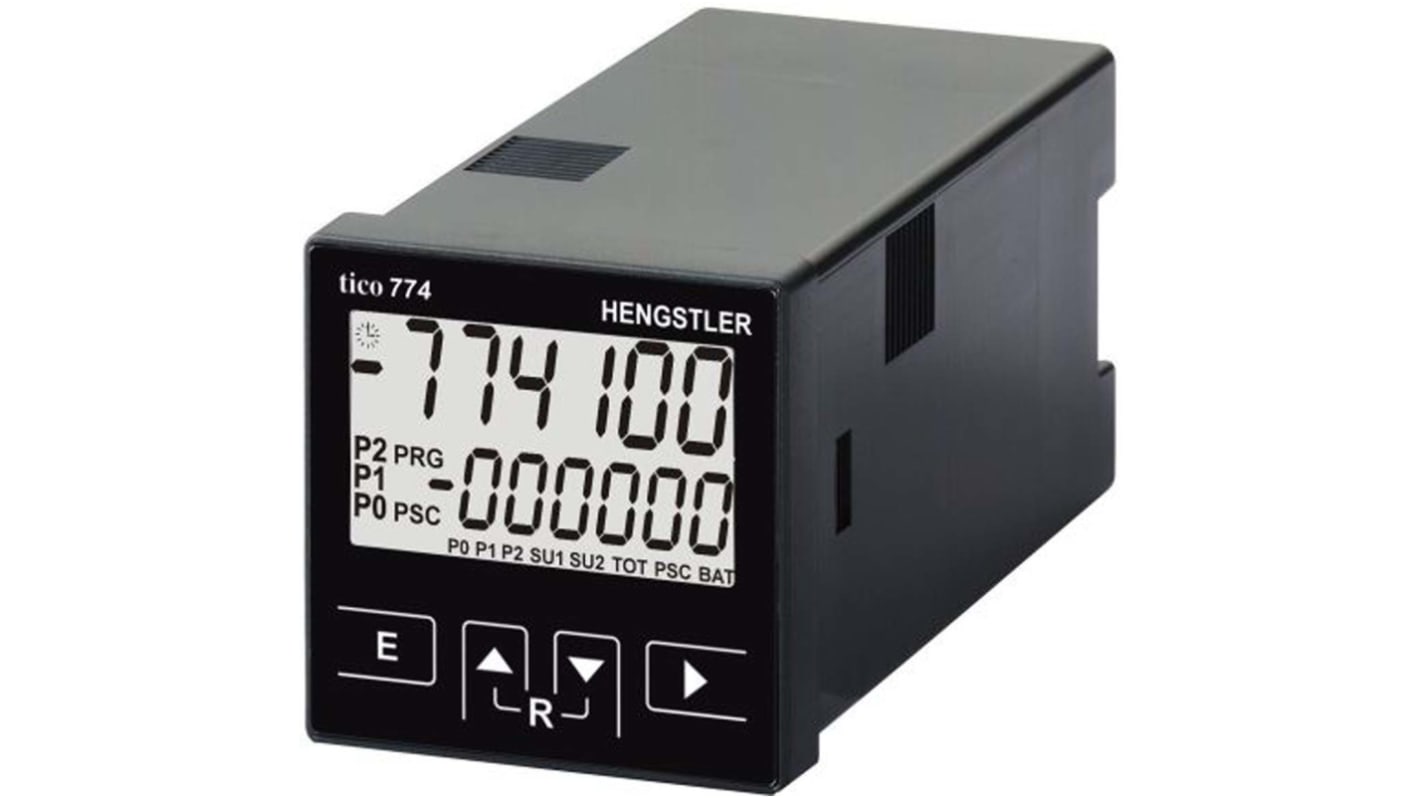 Hengstler カウンタ LCD 60kHz 6 パネル取り付け TICO 774シリーズ RS0774102