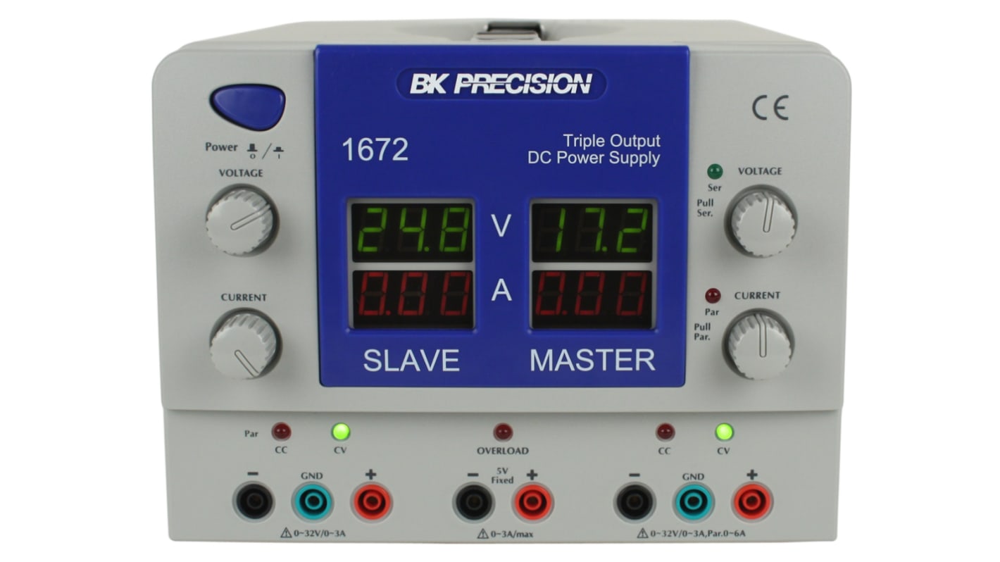 Alimentatore da banco BK Precision, 3 uscite, 32V, 3A, 207W, Cert. ISO