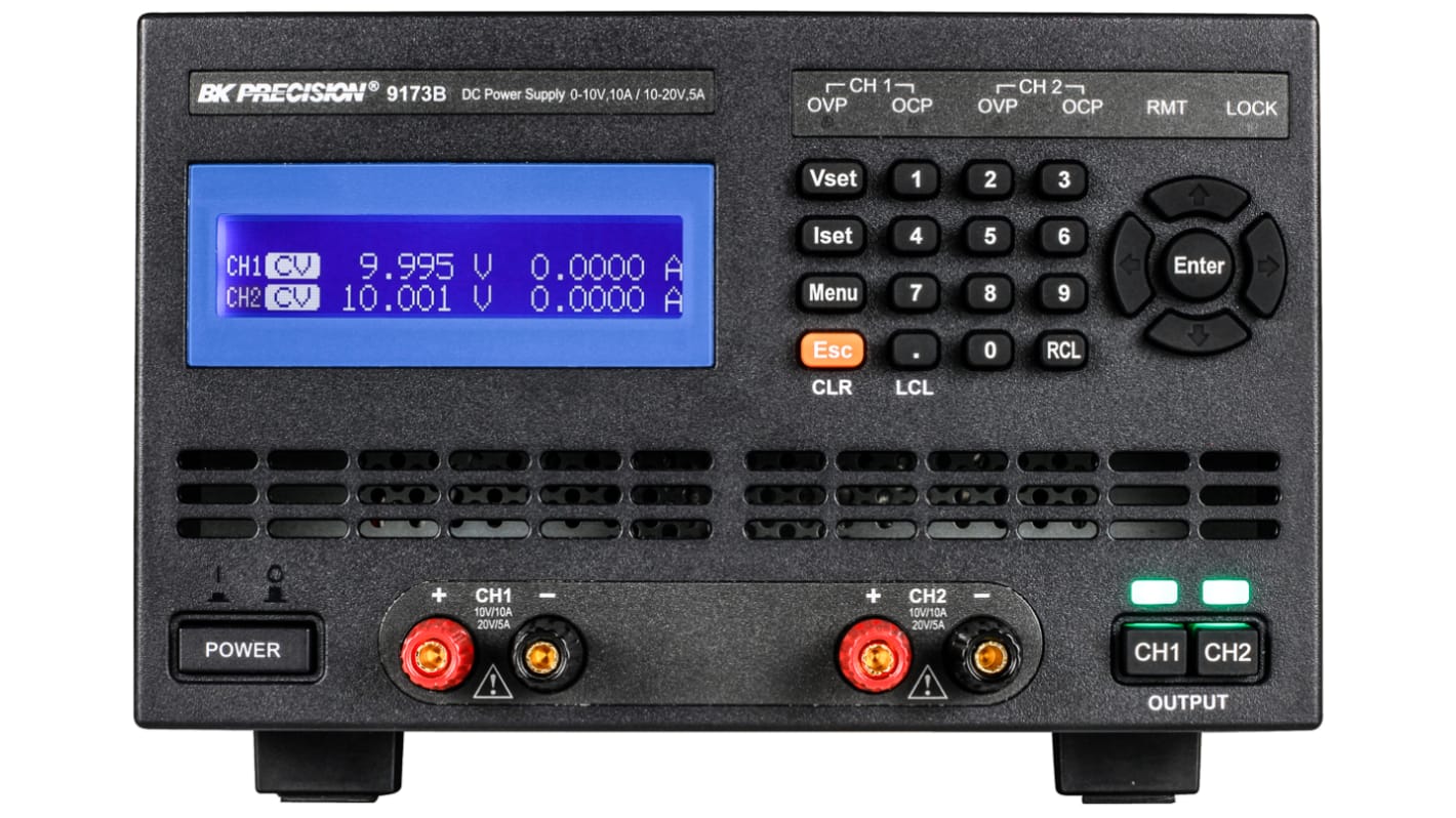 asztali tápegység 2 kimenet, 0 → 20V, 0 → 10 A, 0 → 5 A, 200W