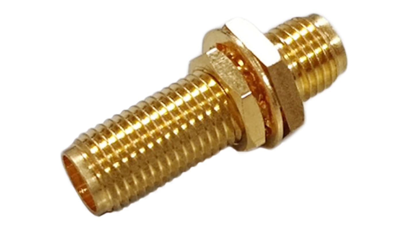 Adaptador de RF RS PRO 50Ω, Hembra Recto SMA a Hembra SMA, 18GHz Oro