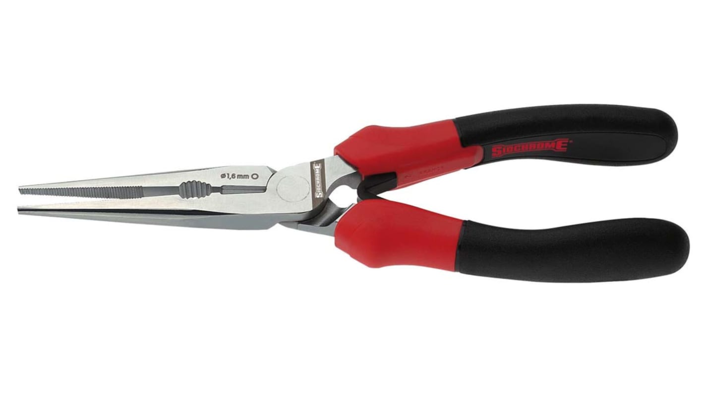 Sidchrome Pliers, 160 mm Overall, Straight Tip