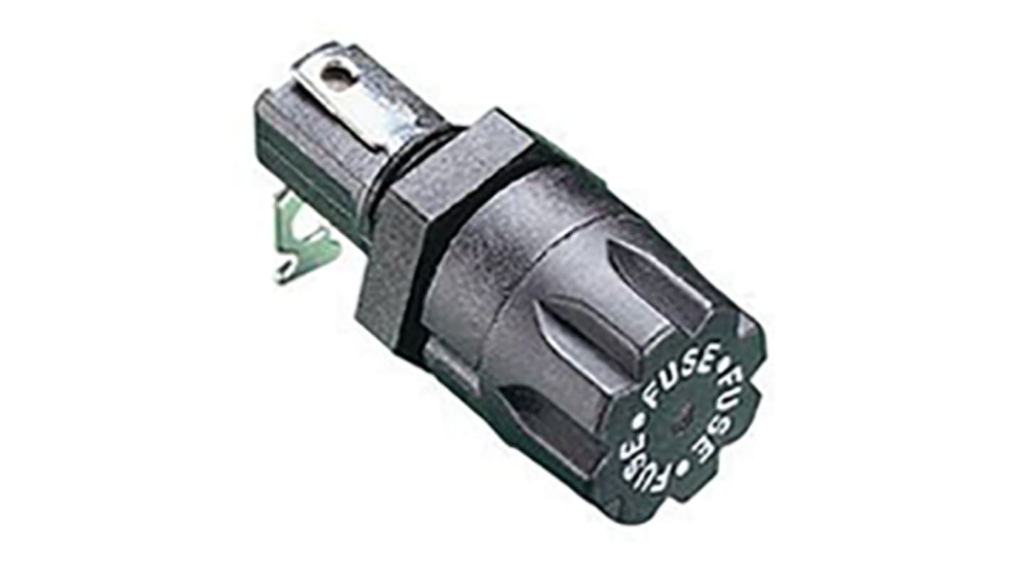 Littelfuse 20A Panel Mount Fuse Holder for 3AB, 3AG Fuse, 1P, 250V ac/dc