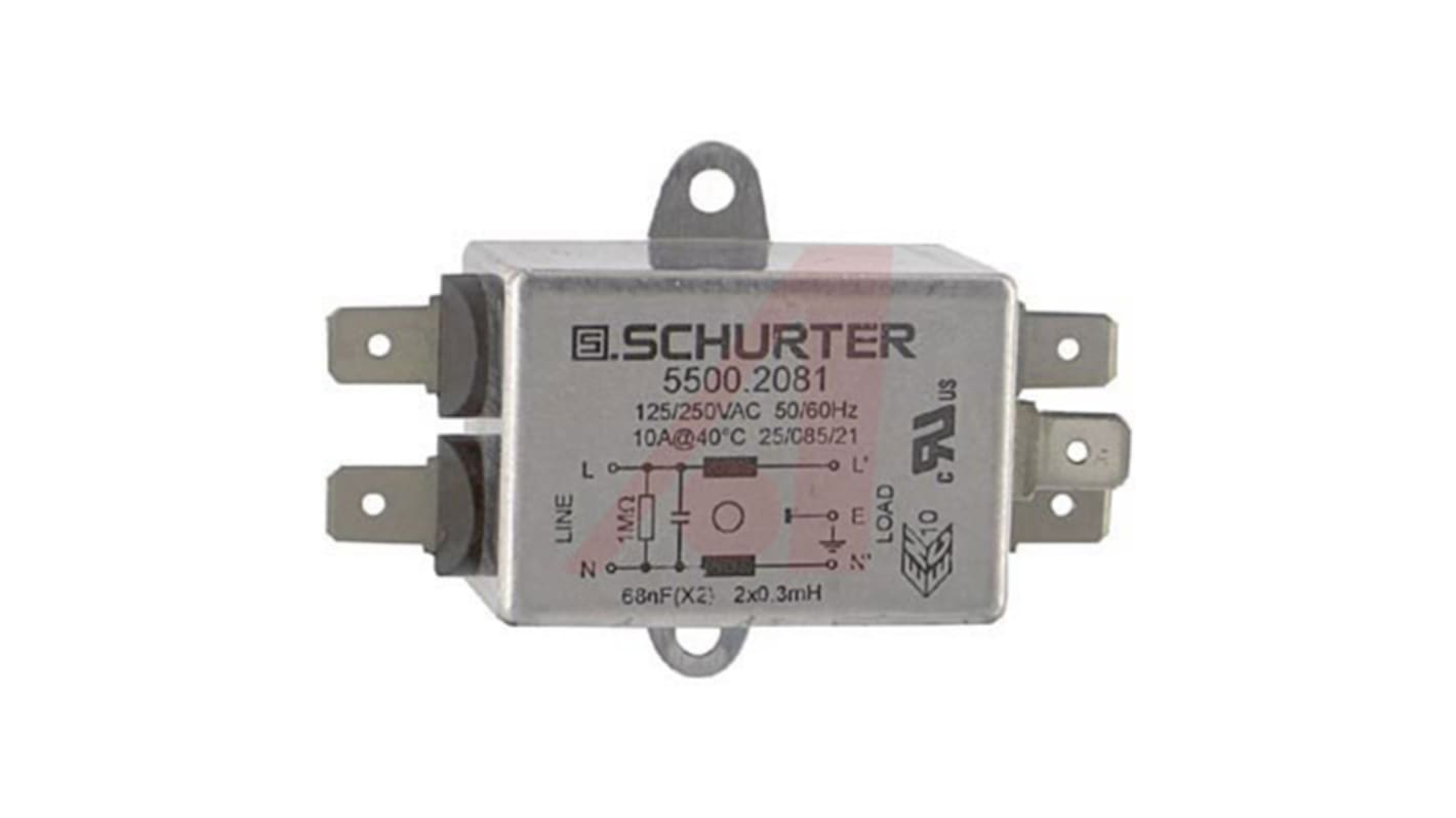 Schurter 10A Screw Mount IEC Filter 5500.2081