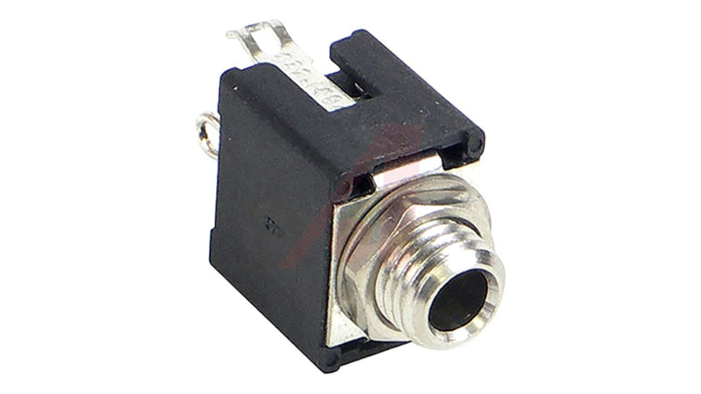 Switchcraft Jack Connector 3.5 mm Chassis Mount Stereo Socket, 3Pole 250mA