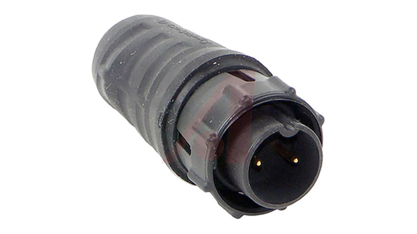 Conector circular Switchcraft macho serie EN3 de 2 vías macho, montaje aéreo, IP68, IP69K