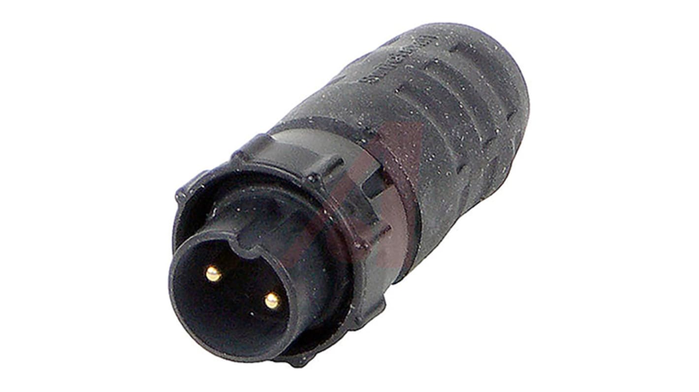 Switchcraft EN3 Rundsteckverbinder Stecker 2-polig / 13.0A Kabelmontage, Lötanschluss IP68, IP69K