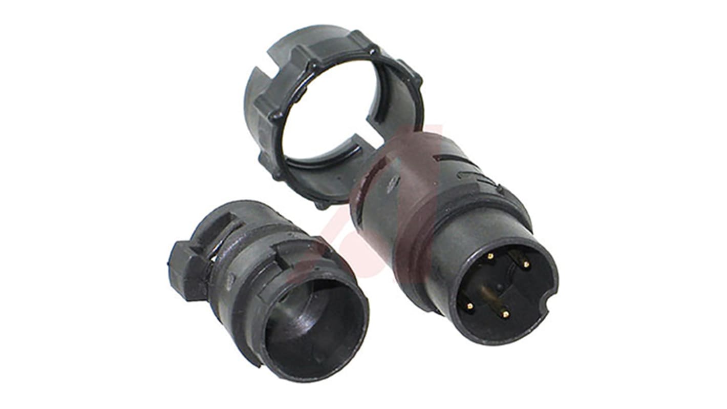 Switchcraft Connector, 4 Contacts, Cable Mount, Socket, Male, IP16, IP18, IP66, IP68, EN3 Series