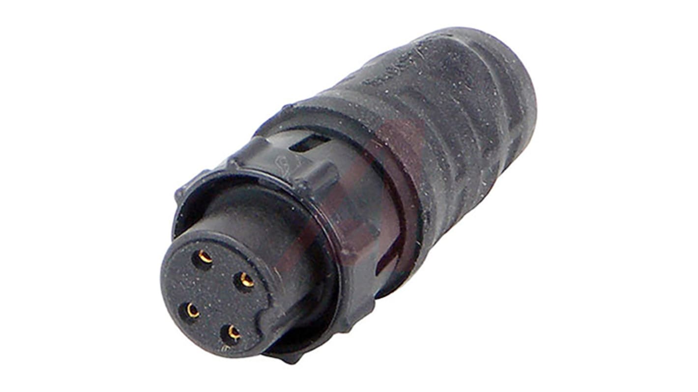 Conector circular Switchcraft macho serie EN3 de 4 vías hembra, montaje aéreo, IP68, IP69K