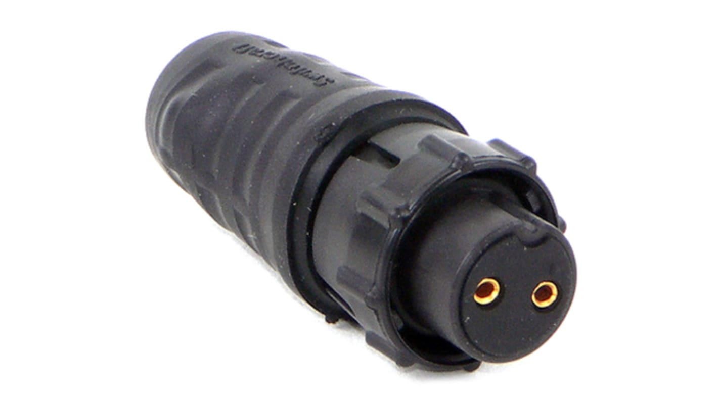 Switchcraft Connector, 2 Contacts, Cable Mount, Plug, Female, IP16, IP18, IP66, IP68, EN3 Series