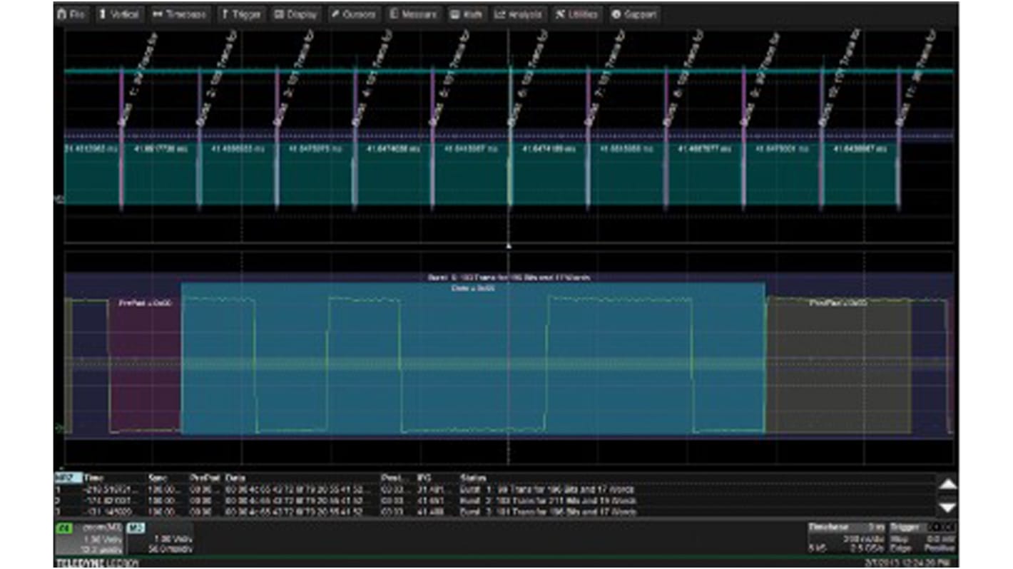 Teledyne LeCroy NRZ Bus Decode Oscilloscope Software for Use with HDO4000 Series