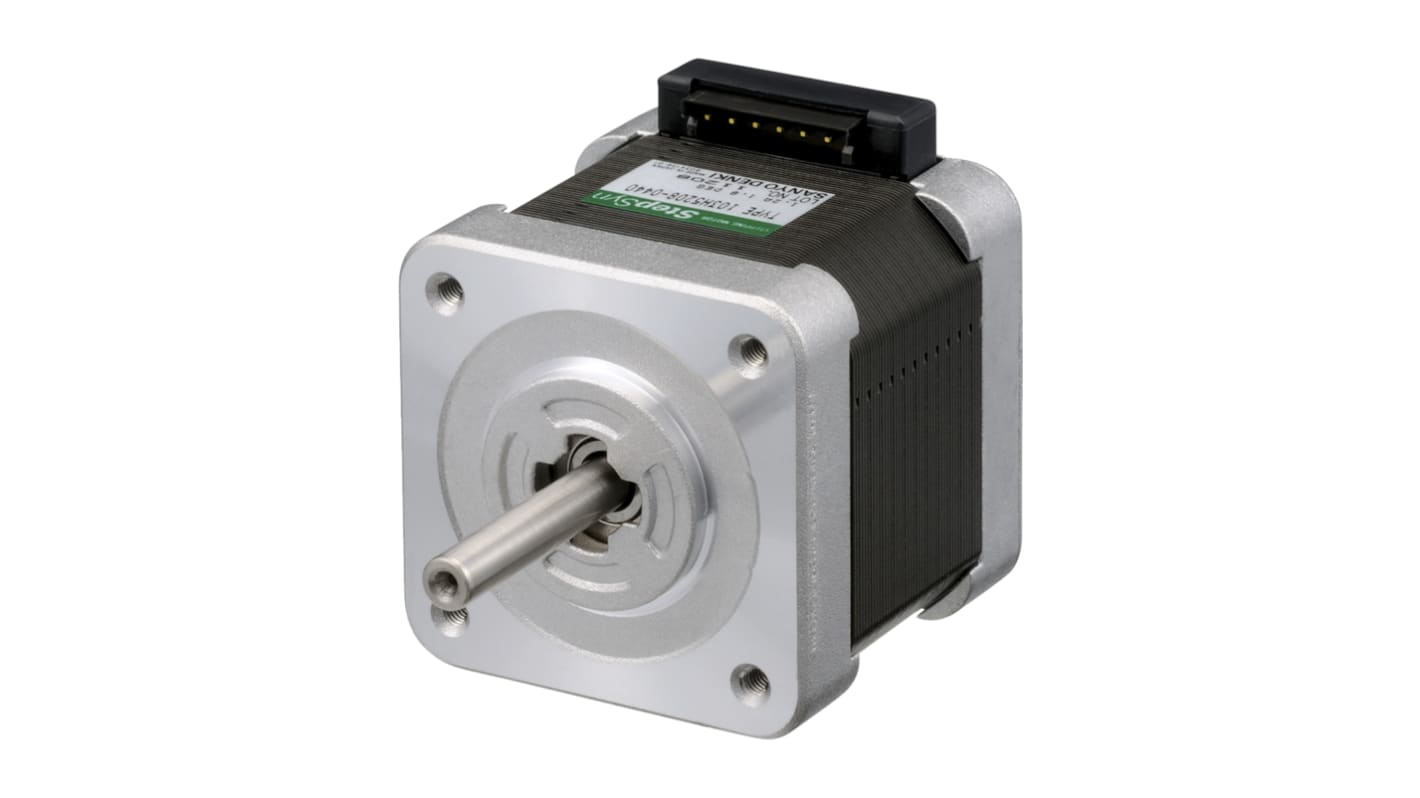 Sanyo Denki 103H5 Series Hybrid, Double Shaft Stepper Motor, 0.20Nm Torque, 24 V, 1.8°, 42 x 42mm Frame, 5mm Shaft