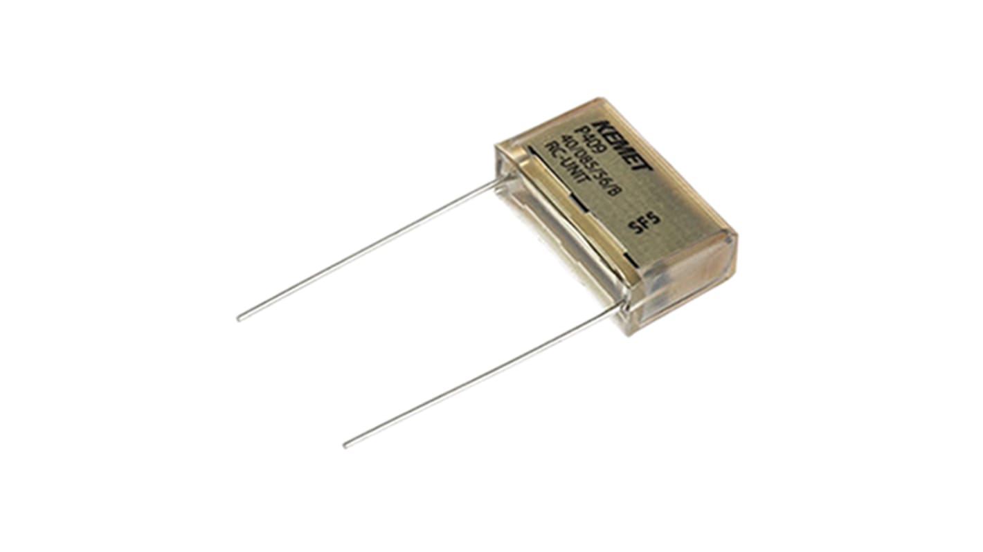 KEMET P409 Paper Capacitor, 275V ac, ±20%, 100nF, Through Hole