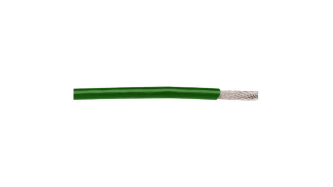 Cavo di collegamento apparecchiature Alpha Wire, 0,2 mm², 24 AWG, 1 kV, 30m, Verde, UL1180