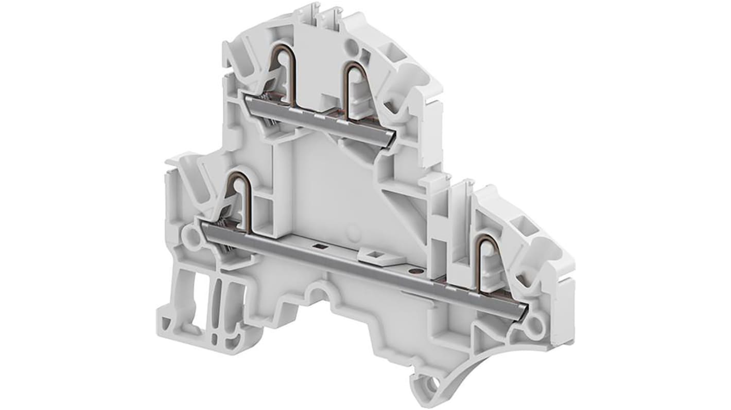 Entrelec ZK2.5 Reihenklemme Zweifach Grau, 2.5mm², 800 V / 24A