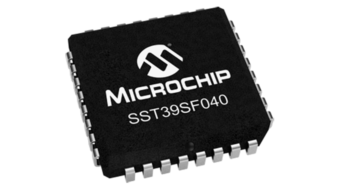 Chip de memoria Flash, Paralelo SST39SF040-55-4I-NHE 4Mbit, 512K x 8 bits, 55ns, PLCC, 32 pines