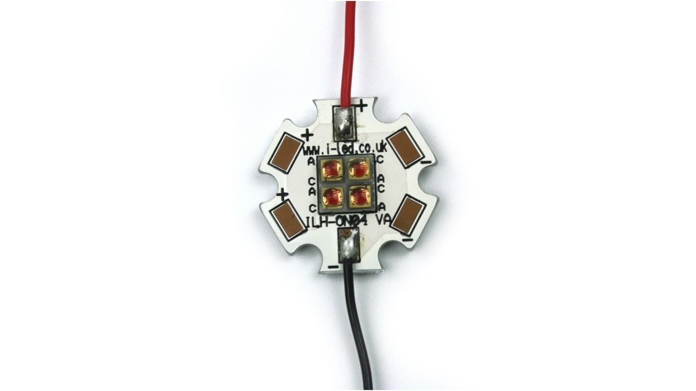 Array LED ILS ILH-ON04-FRED-SC211-WIR200., 4 LED, flusso 804 mW, Rosso