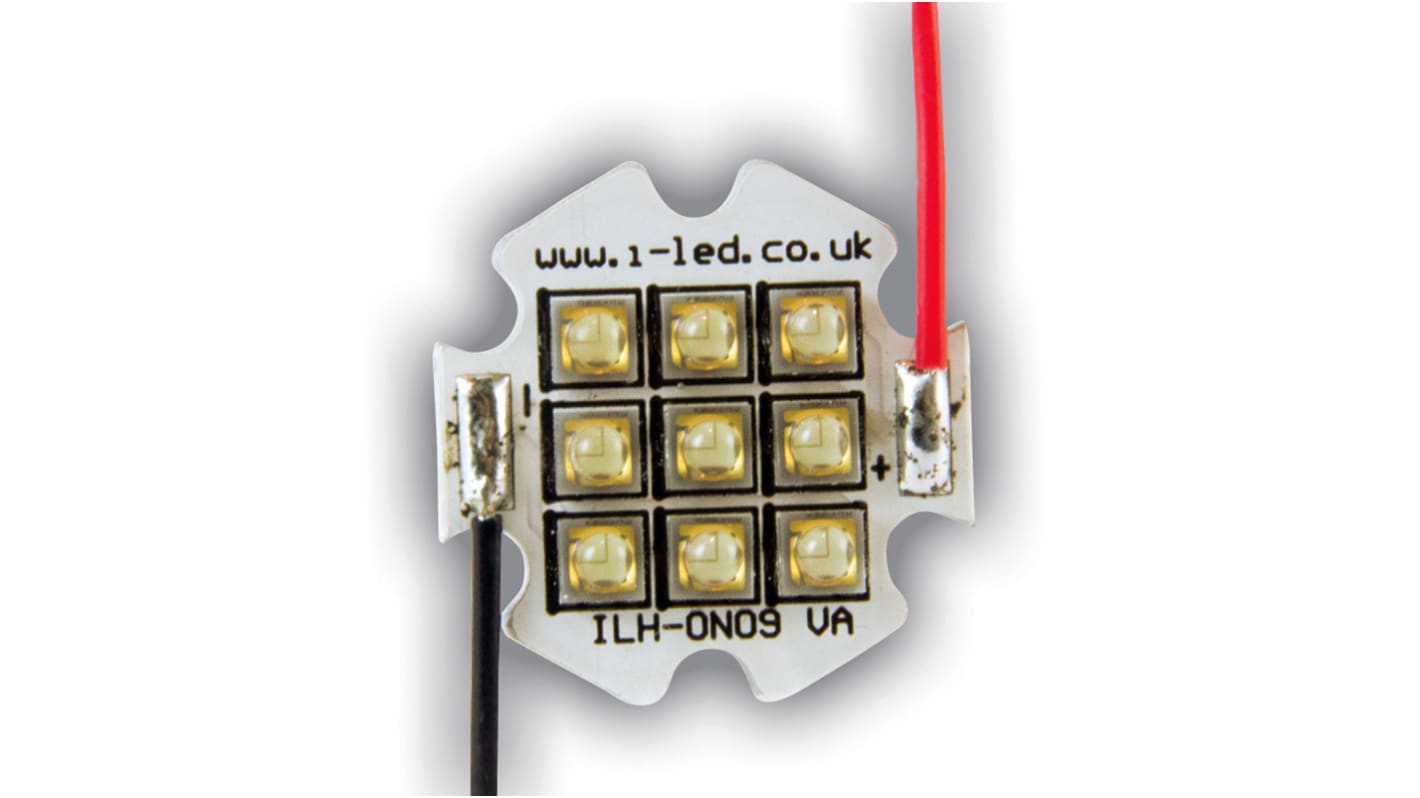 ILS ILH-ON09-FRED-SC211-WIR200., OSLON 80 9+ PowerStar Circular LED Array, 9 Red LED