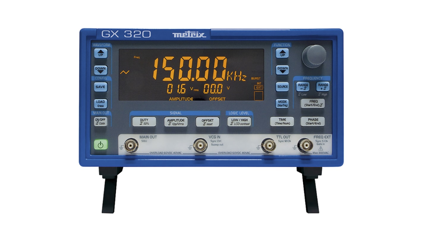 Metrix funkciógenerátor GX320, , dig. frekvencia, 190 x 227 x 130mm, RJ45, ISOCAL