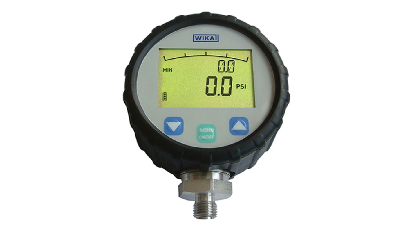 WIKA 1/4 in Digital Pressure Gauge 2000psi Bottom Entry, 50974386