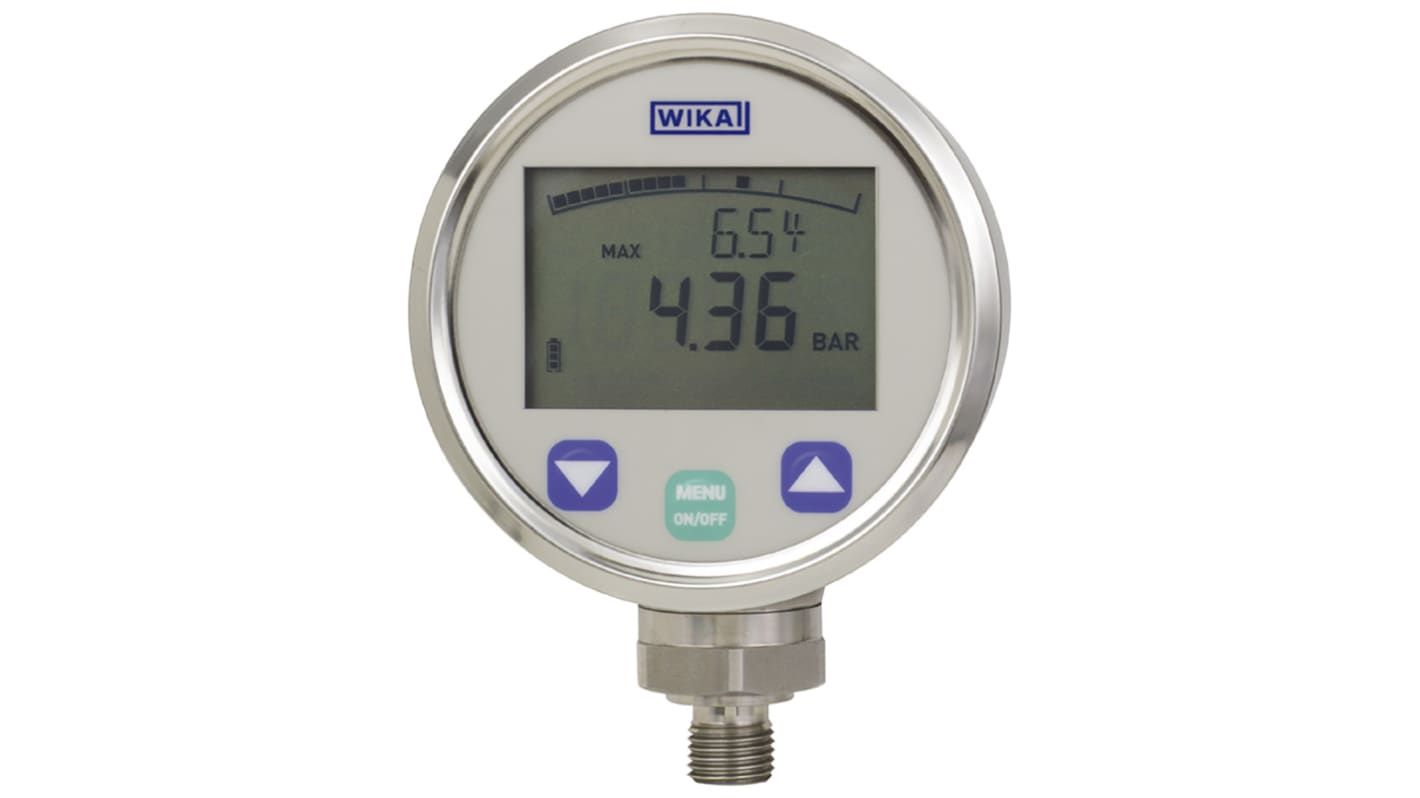 WIKA G 1/4 Digital Pressure Gauge 300psi Bottom Entry, 50365509, 0psi min.