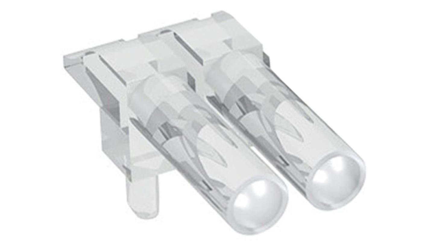 Mentor LED-Lichtleiter  2-fach, Rund-Linse Klar 4.54 x 5.66 x 11.55mm, PCB-Montage