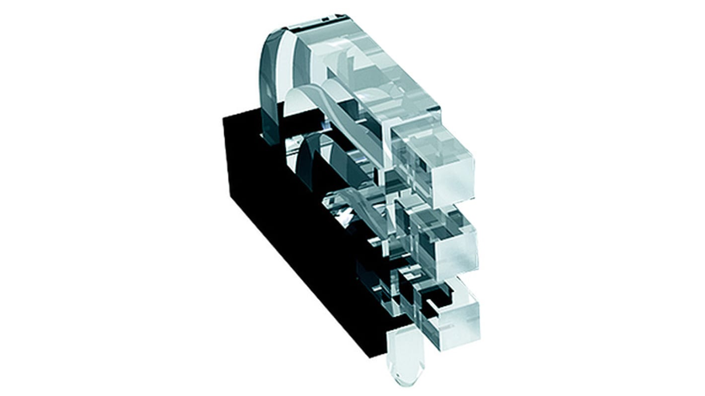 1296.2613 MENTOR, PCB Mounted 3-Way Right Angle LED Light Pipe, Tri-Level-Row Clear Square Lens