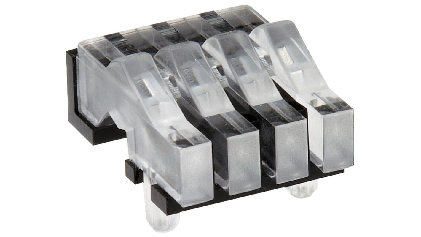 1278.1004 MENTOR, PCB Mounted 4-Way Right Angle LED Light Pipe, Clear ...