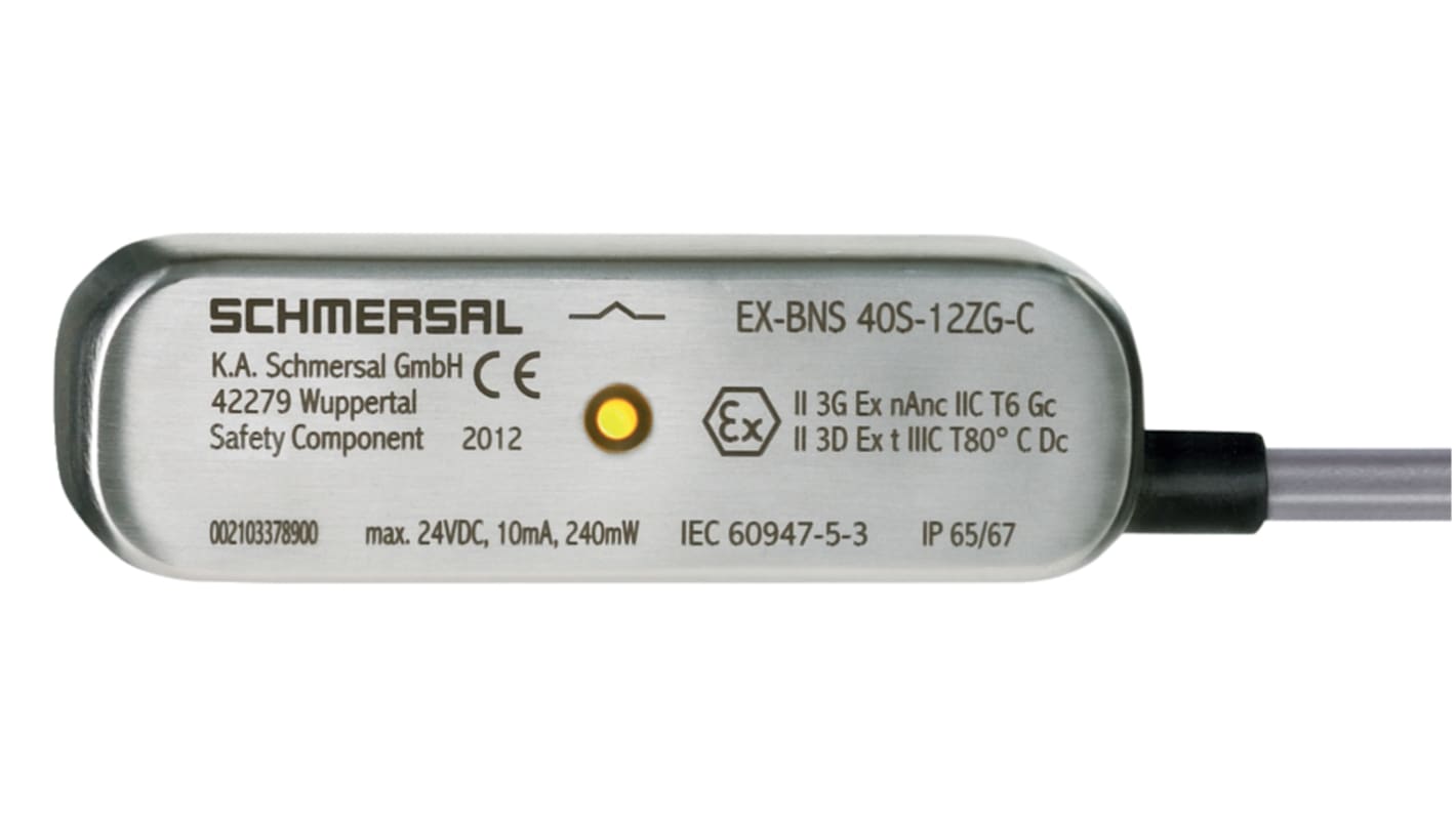 Interruptor sin contacto Codificado Schmersal EX-BNS40S, 24V ac/dc, Maximum of 10mA, IP65, IP67