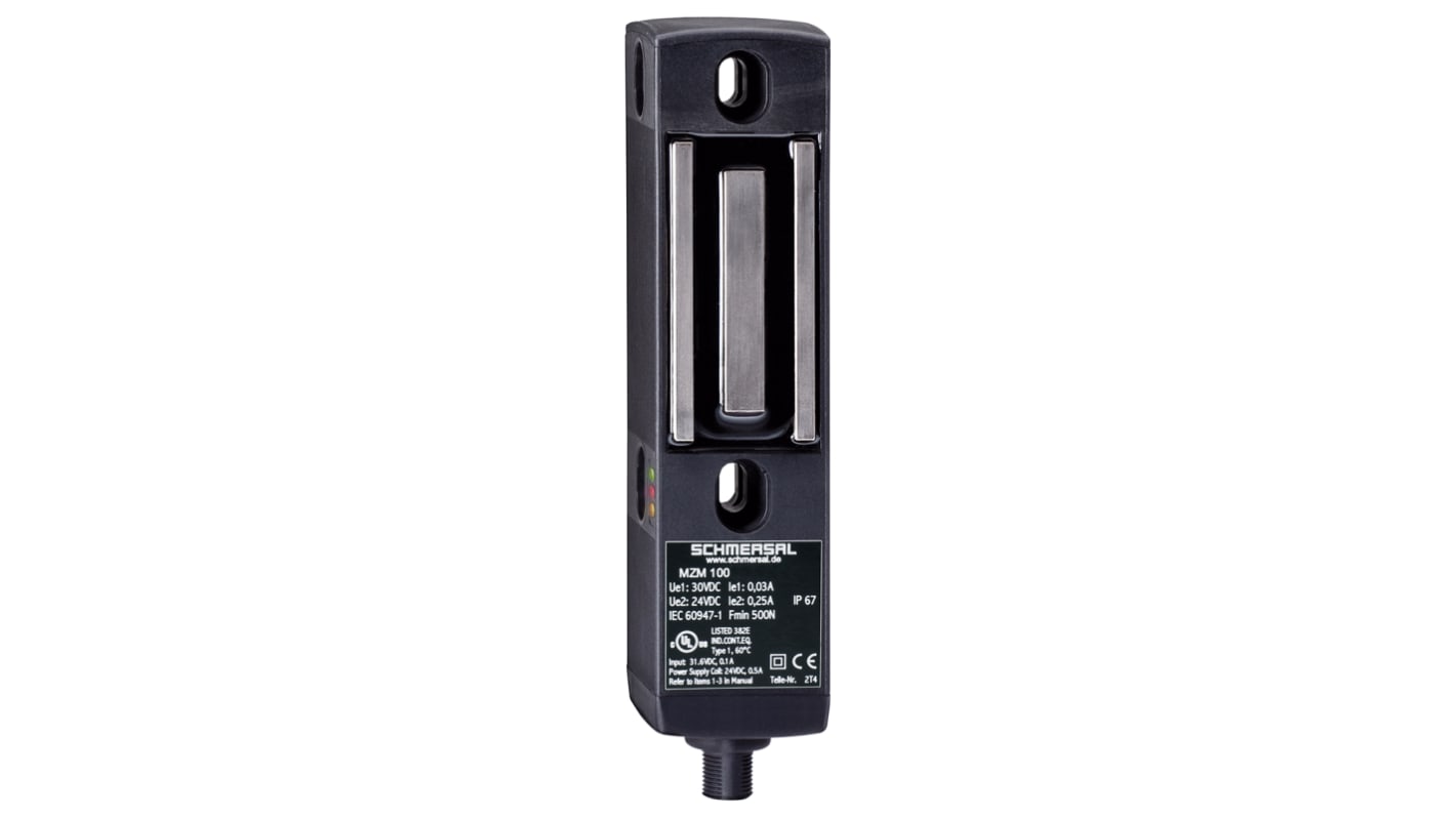 Interruptor de bloqueo por solenoide Schmersal MZM 100 B, 24V dc, Alimentar para bloquear, IP65, IP67