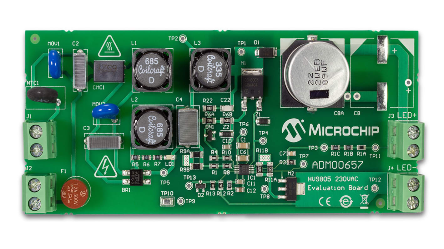 Microchip LEDドライバ評価キット LEDドライバ