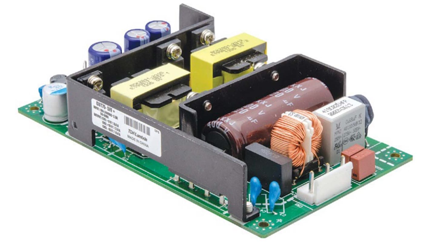 TDK-Lambda Switching Power Supply, CUT75-522, 5 V dc, ±12 V dc, 8A, 75W, Triple Output, 120 → 370 V dc, 85