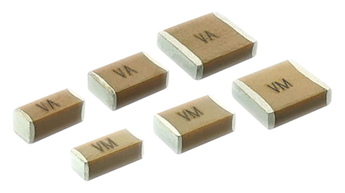 Vishay 1nF Multilayer Ceramic Capacitor MLCC, 250V ac V, ±10% , SMD