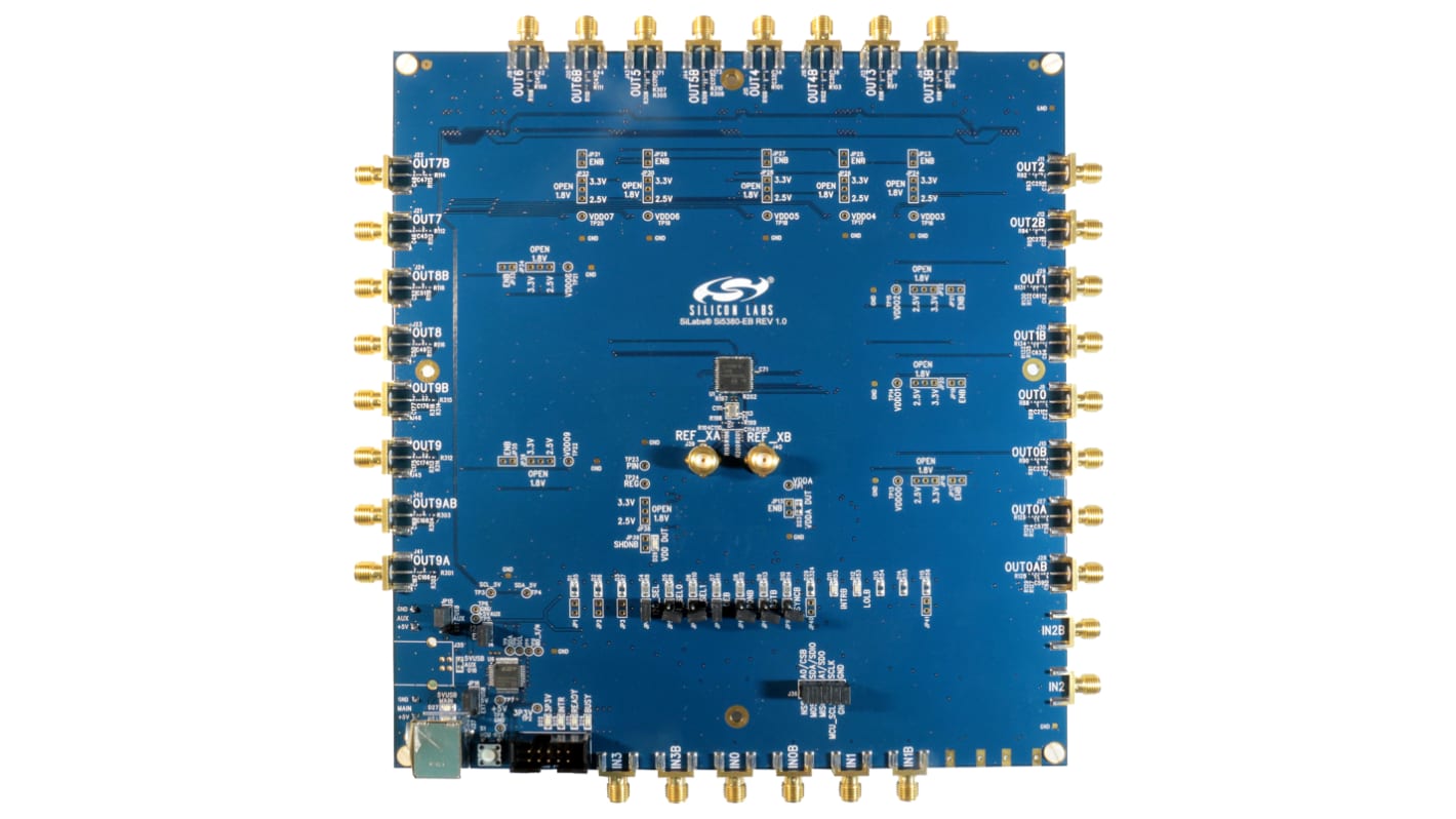 Silicon Labs Si5380-EVB, Clock Multiplier/Jitter-Attenuator Evaluation Board for Si5380