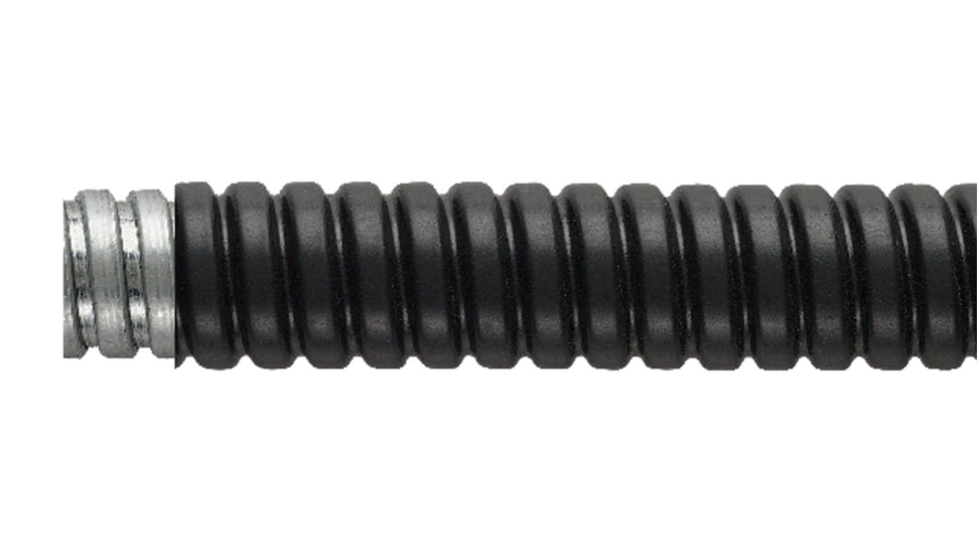 Conducto flexible Flexicon FSU de acero Galvanizado Negro, long. 10m, Ø 25mm, IP54