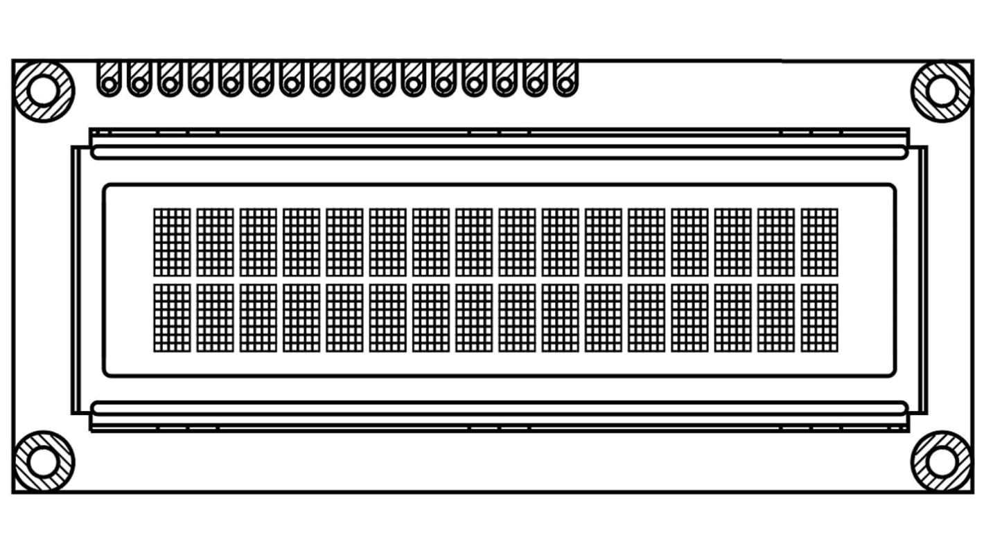 Afficheur OLED, Vishay, Matrice passive, Jaune, Matrice, interface SPI Aucun