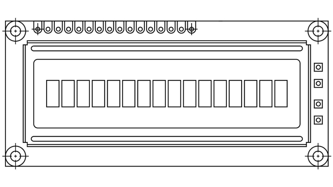 Vishay Yellow Passive matrix OLED Display Matrix