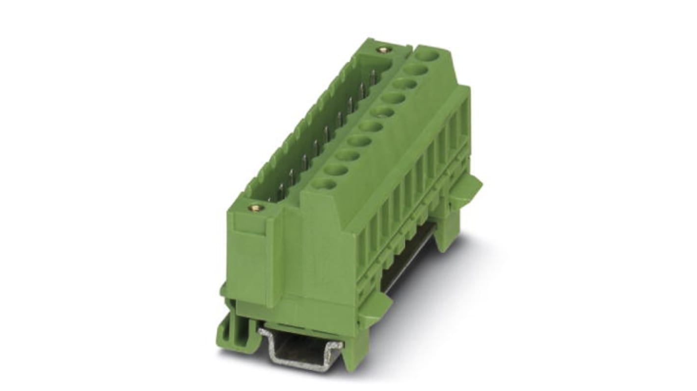 Phoenix Contact MSTBVK 2.5/ 8-GF-5.08 Series DIN Rail Terminal Block, Screw Termination