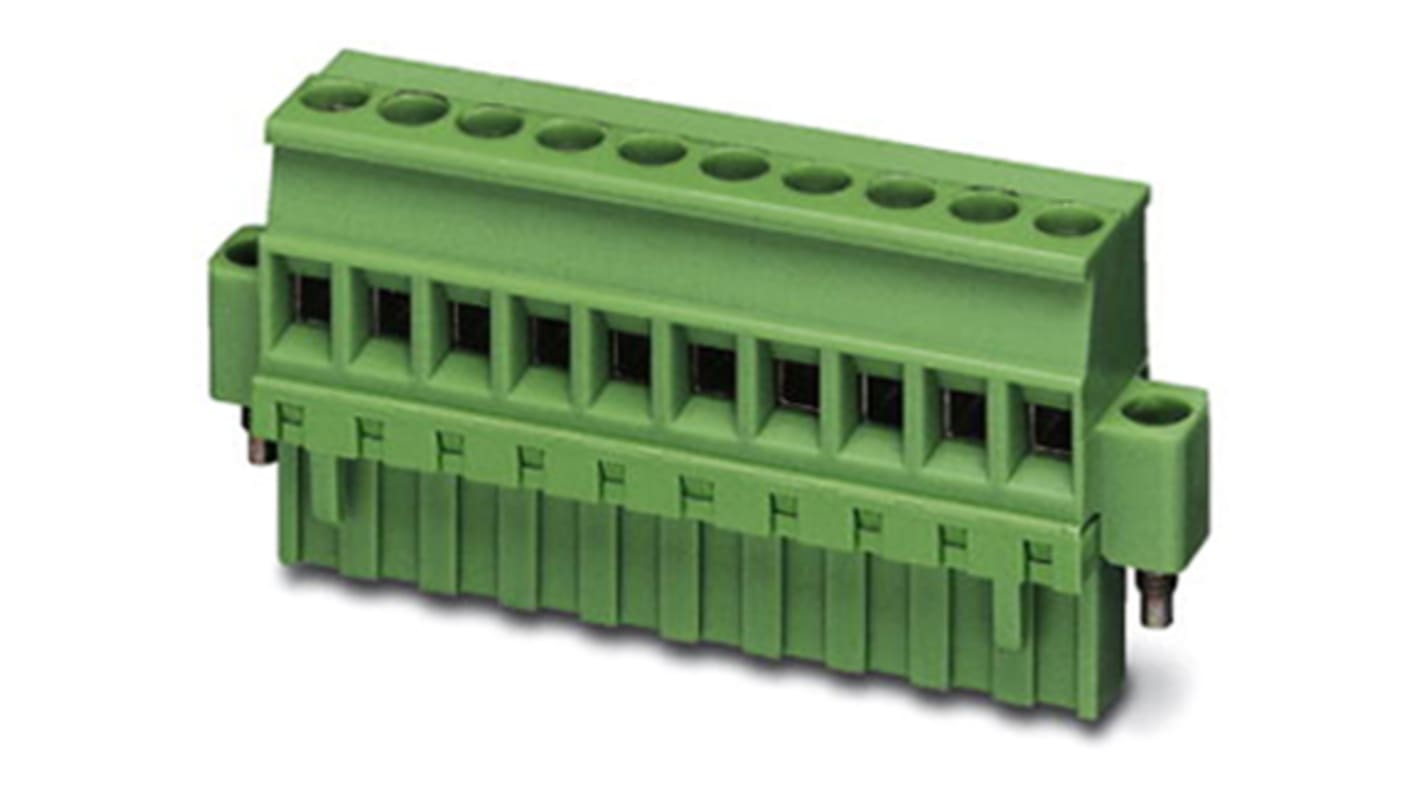 Bloque de terminal PCB Phoenix Contact serie MVSTBR 2.5/ 8-STF-5.08 EX, de 8 vías, paso 5.08mm, 630 V, 12A, terminación