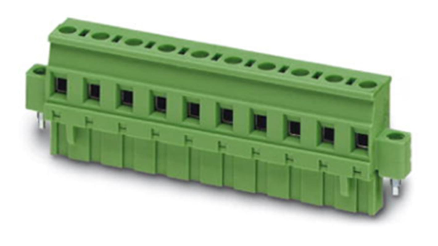 Phoenix Contact GMVSTBR 2.5/ 5-STF-7.62 EX Series PCB Terminal Block, 5-Contact, 7.62mm Pitch, Screw Termination