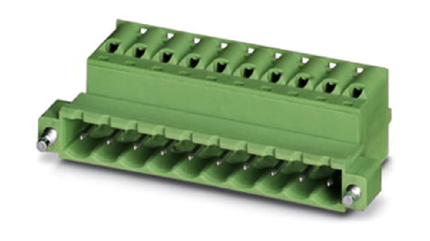 Phoenix Contact FKIC 2.5/ 9-STF-5.08 EX Series Pluggable Terminal Block, 9-Contact, 5.08mm Pitch, Spring Cage