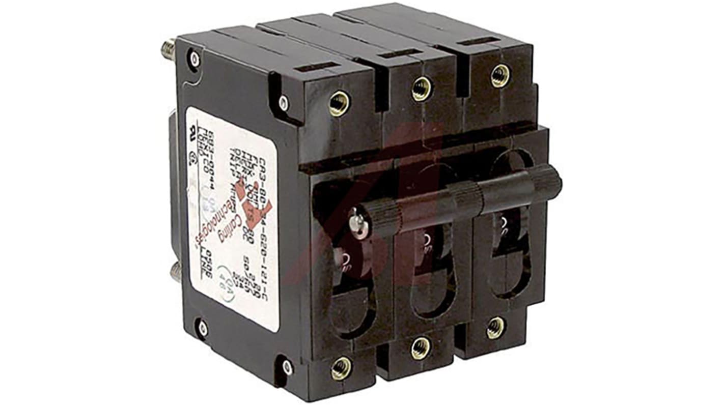 Carling Technologies Thermal Magnetic Circuit Breaker - C 3 Pole Panel Mount, 70A Current Rating