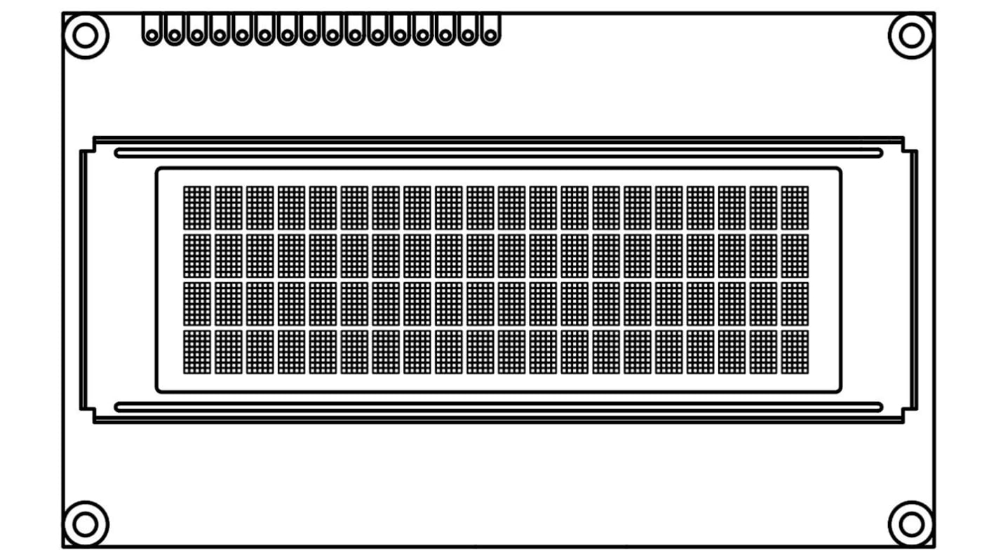 Vishay OLED-Display, 70.0 x 25.2mm Gelb Passiv-Matrix, SPI Interface