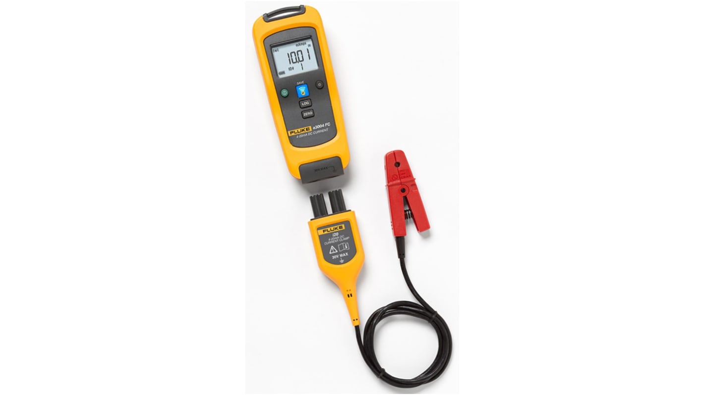 Fluke A3004FC Lakatfogó (DC árammérő lakatfogó) Wi-Fi, AA, 165 x 63.5 x 14mm, LCD, Egyenáram, Akkumulátor