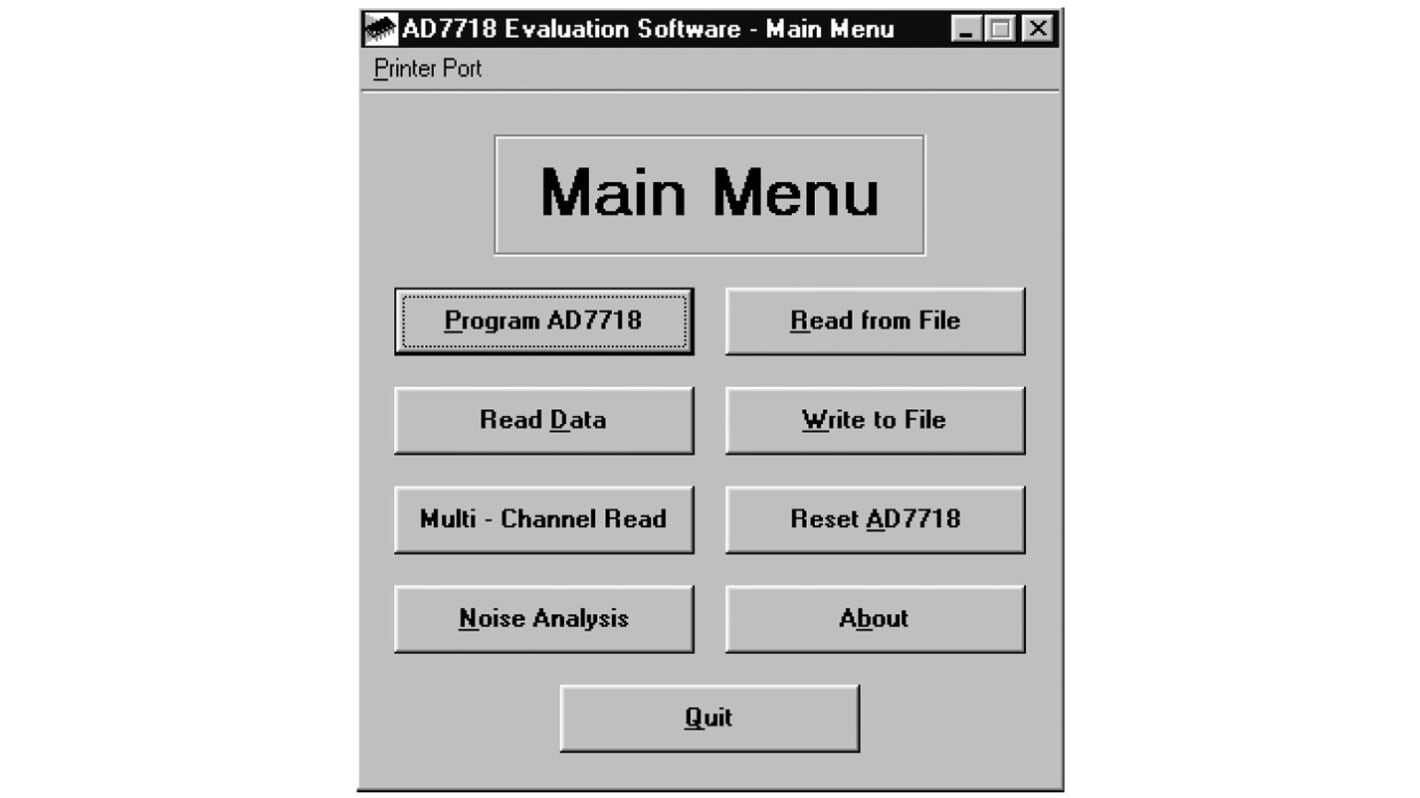 Analog Devices EVAL-AD7718EBZ Evaluation Board Signal Conversion Development Kit