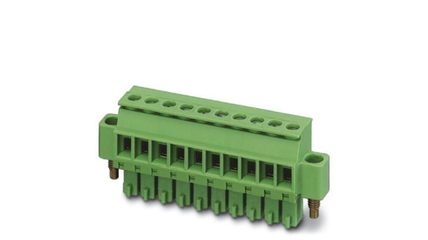 Phoenix Contact 3.81mm Pitch 13 Way Pluggable Terminal Block, Plug, Cable Mount, Screw Termination