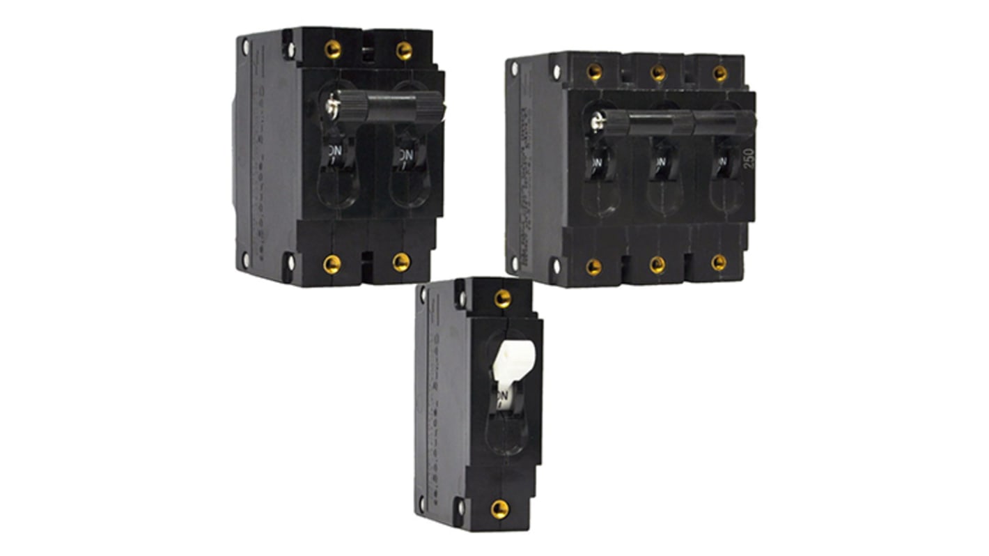 Carling Technologies Thermal Magnetic Circuit Breaker - A 2 Pole Panel Mount, 15A Current Rating