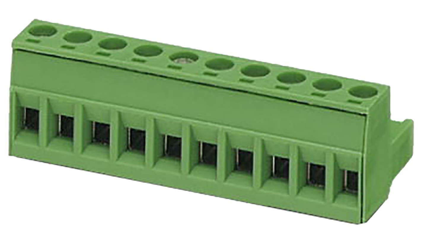 Phoenix Contact 5mm Pitch 24 Way Pluggable Terminal Block, Plug, Screw Termination