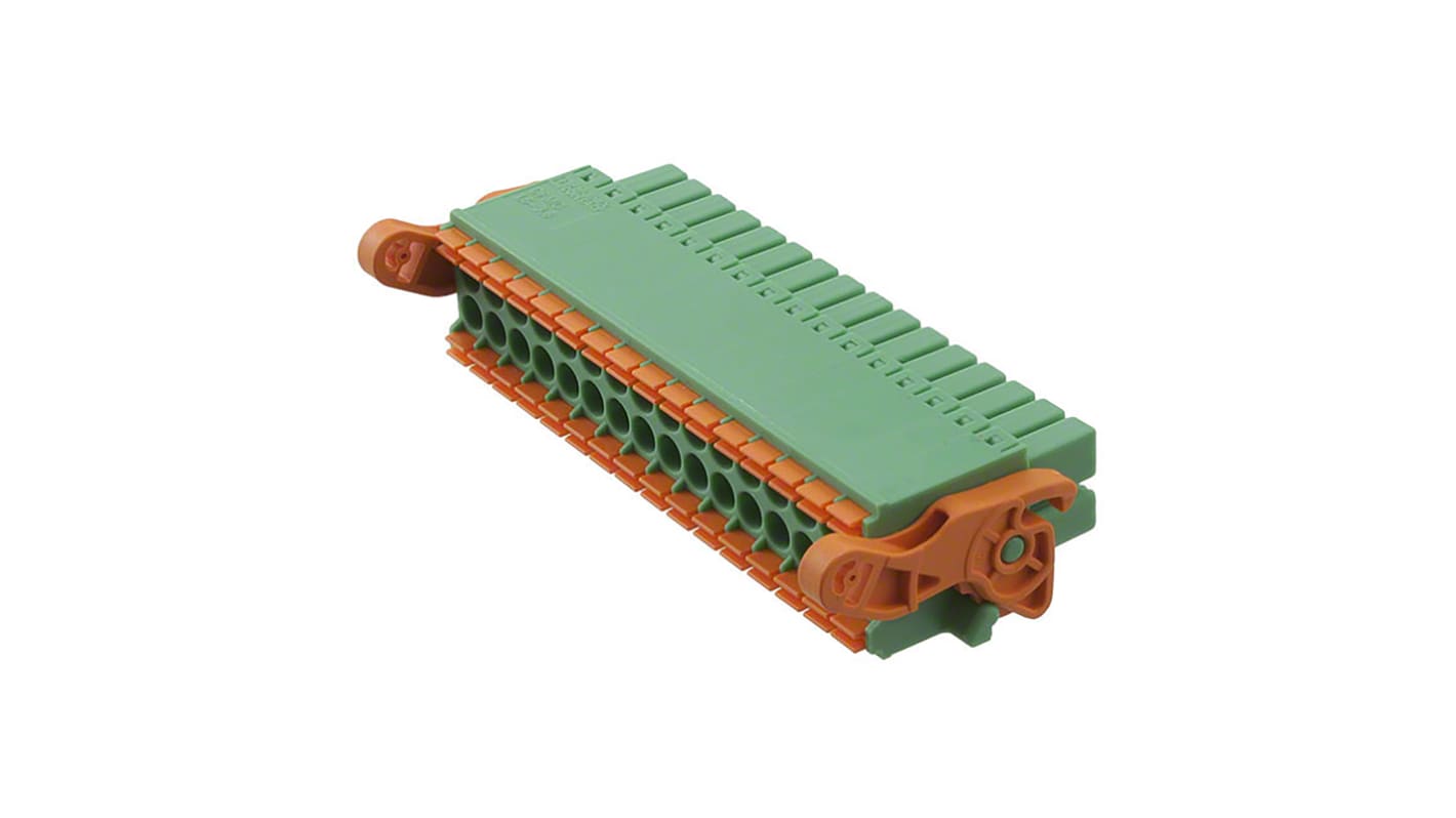 Phoenix Contact 3.5mm Pitch 32 Way Pluggable Terminal Block, Plug, Cable Mount, Spring Cage Termination