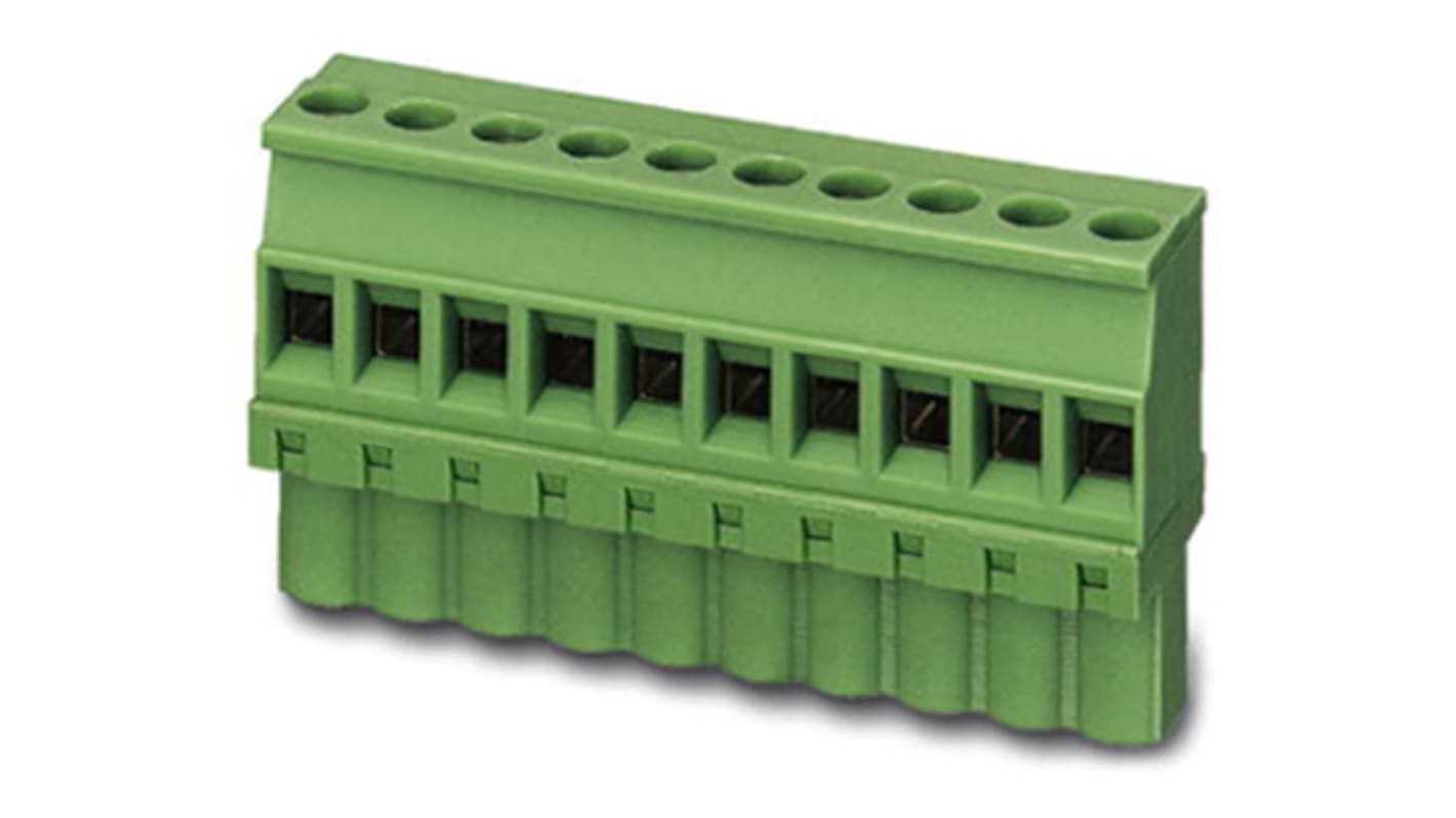 Phoenix Contact MVSTBW 2.5/13-ST Series PCB Terminal Block, 13-Contact, 5mm Pitch, Screw Termination